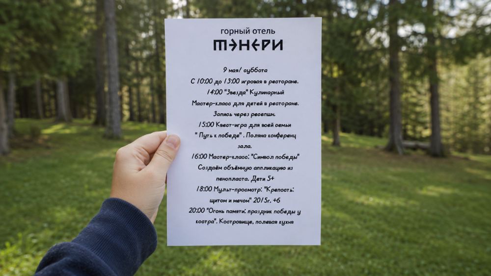 Программа на день в Тэнери